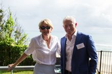 Reflections Chair Wendy Machin and Destination NSW Chair John Warn at Clarkes Beach villa precinct opening