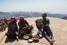 Expedition Leader enjoying Bedouin hospitality
