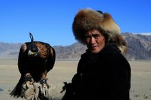 A Kazakh Hunter and his Eagle