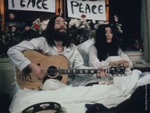 Recording Give Peace a Chance in suite 1742 at The Queen Elizabeth