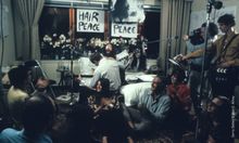 Recording Give Peace a Chance in suite 1742 at The Queen Elizabeth