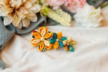 和風布花彈弓髮夾