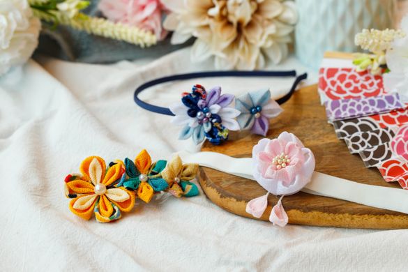 傳統和風布花頭飾