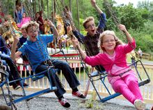 Victorian fun fair at Blists Hill Victorian Town, part of Queen Victoria's 200th birthday celebrations