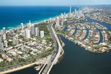 Aerial Main Beach looking South