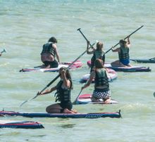 Paddle-boarding at Kent Surf School