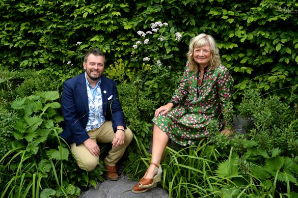 Wendy Atkin-Smith, Managing Director of Viking Cruises UK, with Paul Hervey-Brookes, Garden Designer 