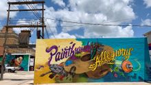 Paintbrush Alley unveiled in San Angelo, Texas.
