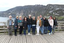 Australian and NZ travel agensts at Slieve League cliffs in Donegal 