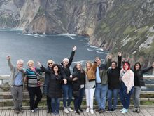 Australian and NZ travel agensts at Slieve League cliffs in Donegal 