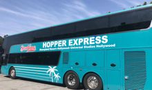 New Hopper Express delivers riders directly to the front entrance of theme parks.  