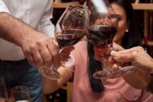 Wine tasting in Sonoma County, California.