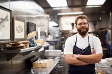Providence co-owner and chef, Michael Cimarusti in the kitchen