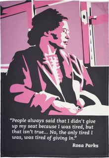Rosa Parks tea towel from Radical Tea Towel - £12.99
