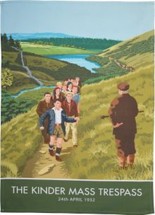 Kinder Mass Trespass tea towel from Radical Tea Towel - £12.99