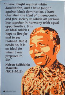 Nelson Mandela tea towel from Radical Tea Towel - £12.99