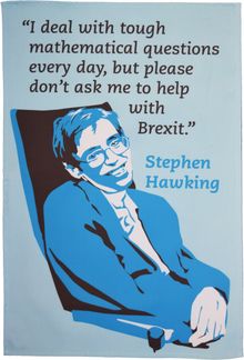 Stephen Hawking tea towel from Radical Tea Towel - £12.99