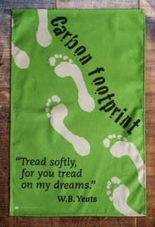 Carbon Footprint tea towel from Radical Tea Towel - £12.99