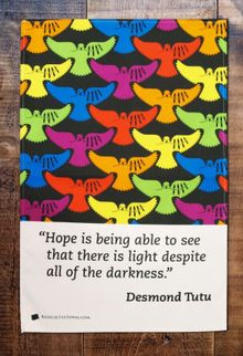 Desmond Tutu tea towel from Radical Tea Towel - £12.99