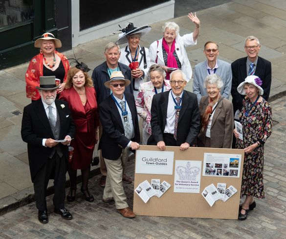 Guildford Town Guides celebrating Queens Award for Voluntary Service Guildford Town Guides celebrating Queens Award for Voluntary Service