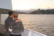 Views of the Marin shoreline from aboard the California Sunset Cruise