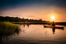 Eco-kayaking sunrise tour in Little River, SC