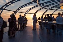 Sunset from the BA i360 pod above Brighton