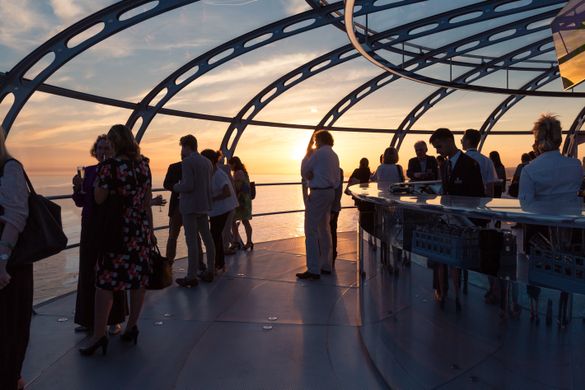 Sunset from the BA i360 pod above Brighton