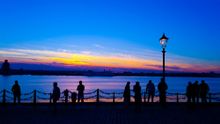 Sunset over the Mersey, Liverpool