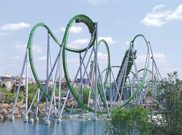 Incredible Hulk Coaster at Universal Resort Islands of Adventure