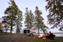 Camping at a Maine State Park