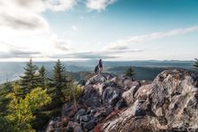 Hiking on Borestone Mountain in Maine