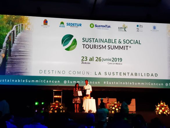 Sustainable Travel International and CONANP sign partnership agreement at the Sustainable & Social Tourism Summit in Cancun