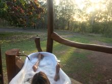 Relax Escape & Unwind in deep open-air claw foot bath