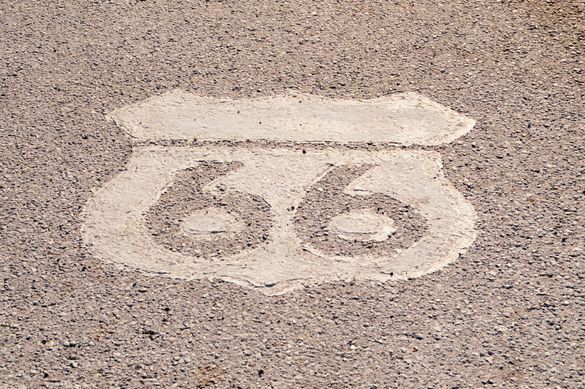 Route 66 Sign Concrete, Springfield, Missouri