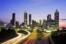 Atlanta's skyline at night
