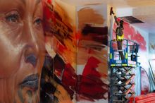 Matt Adnate painting at The Adnate, Perth