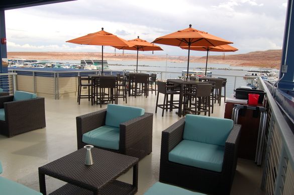 Latitude 37 floating restaurant at Lake Powell Resorts and Marinas
