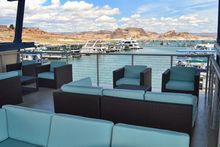 Latitude 37 floating restaurant at Lake Powell Resorts and Marinas