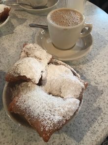 Beignet and coffee, New Orleans
