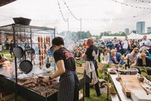DJ BBQ at the fire pit - appearing in the Swan Valley for WA Gourmet Escape