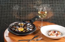 Mussels a la Plancha and Hiramasa Crudo