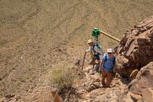 State hikers carrying Google R7 Trekker