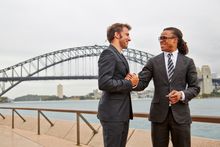 Former Juventus Players and current Sydney FC player, Alessandro Del Piero with Juventus Legend, Edgar Davids.