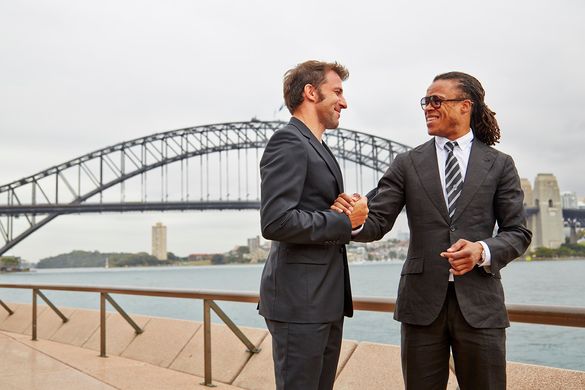 Former Juventus Players and current Sydney FC player, Alessandro Del Piero with Juventus Legend, Edgar Davids.
