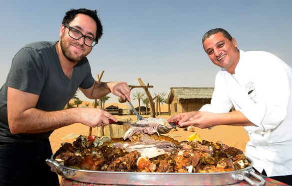 (L) Chef Christopher Kostow with (R) Chef Saeed Fawaz