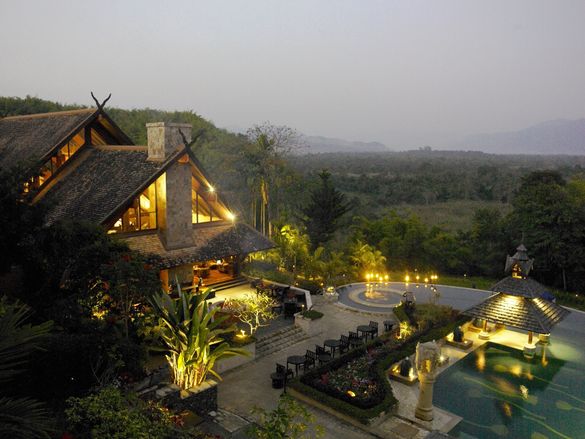 Anantara Golden Triangle at dusk 