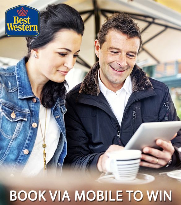 Book on your mobile Best Western\'s Mobile Saver Rate before 19 March 2014 to go into the draw