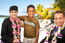 Air New Zealand Flight Attendants with Cook Islander Travel Ngatamariki.