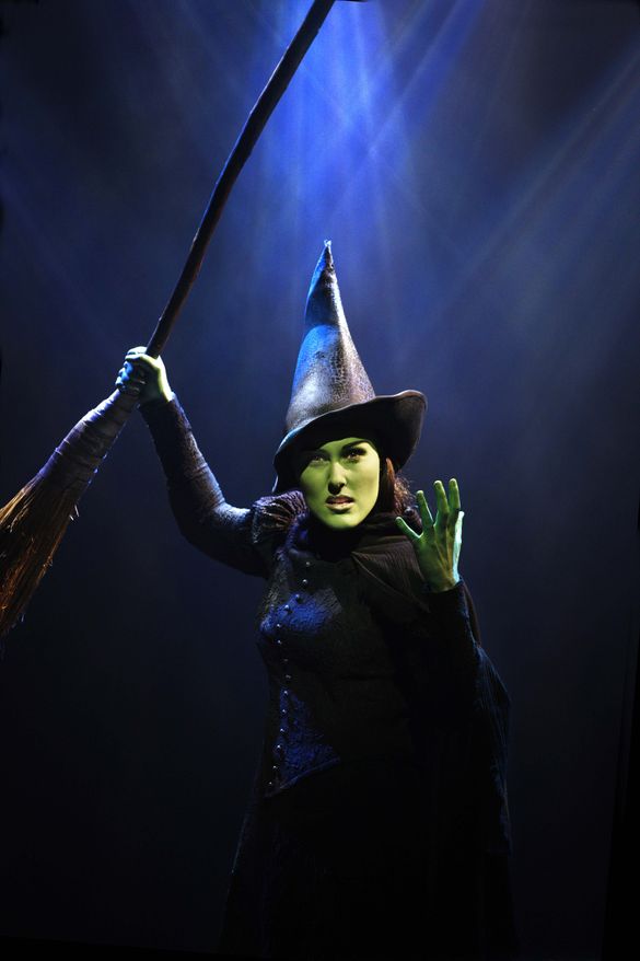 Jemma Rix as Elphaba in Wicked. Must credit Wicked/Jeff Busby